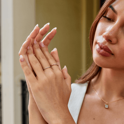 Golden Micro-Pavé Crystal Ring – FIORENE