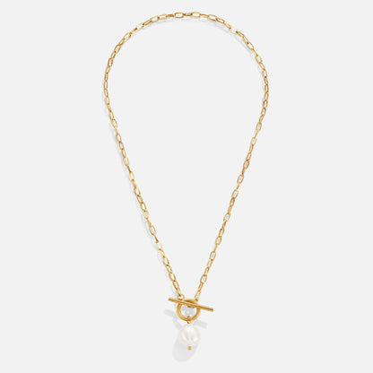 Luminous Paperclip Chain Pearl Pendant – FIORENE