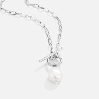 Luminous Paperclip Chain Pearl Pendant – FIORENE