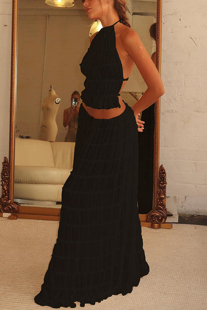Isla Vintage Tiered Maxi Skirt Set