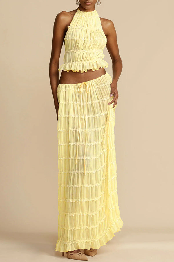 Isla Vintage Tiered Maxi Skirt Set
