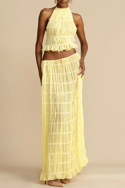 Isla Vintage Tiered Maxi Skirt Set