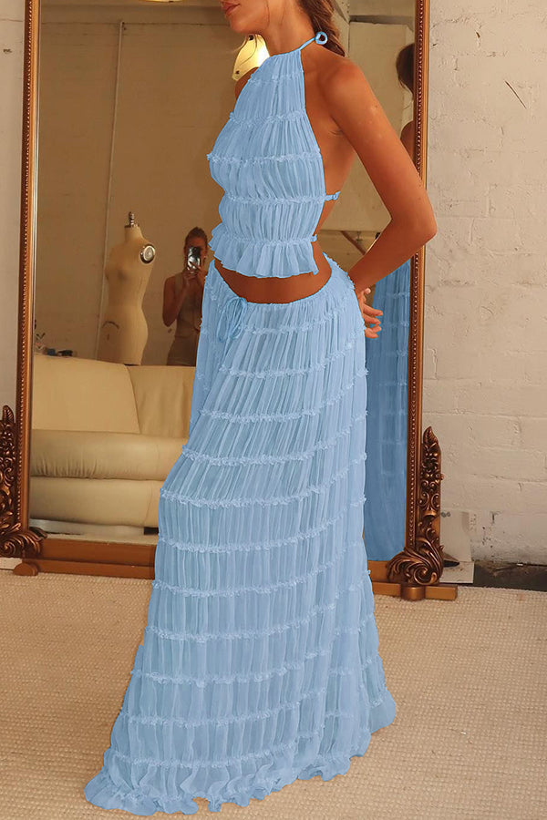 Isla Vintage Tiered Maxi Skirt Set
