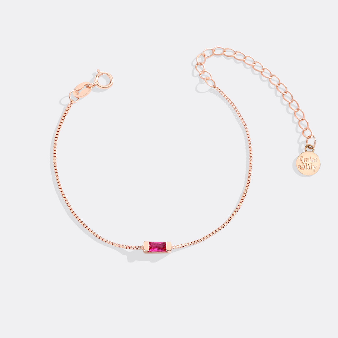 Celeste Baguette Birthstone Bracelet