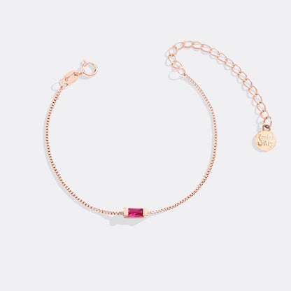 Celeste Baguette Birthstone Bracelet