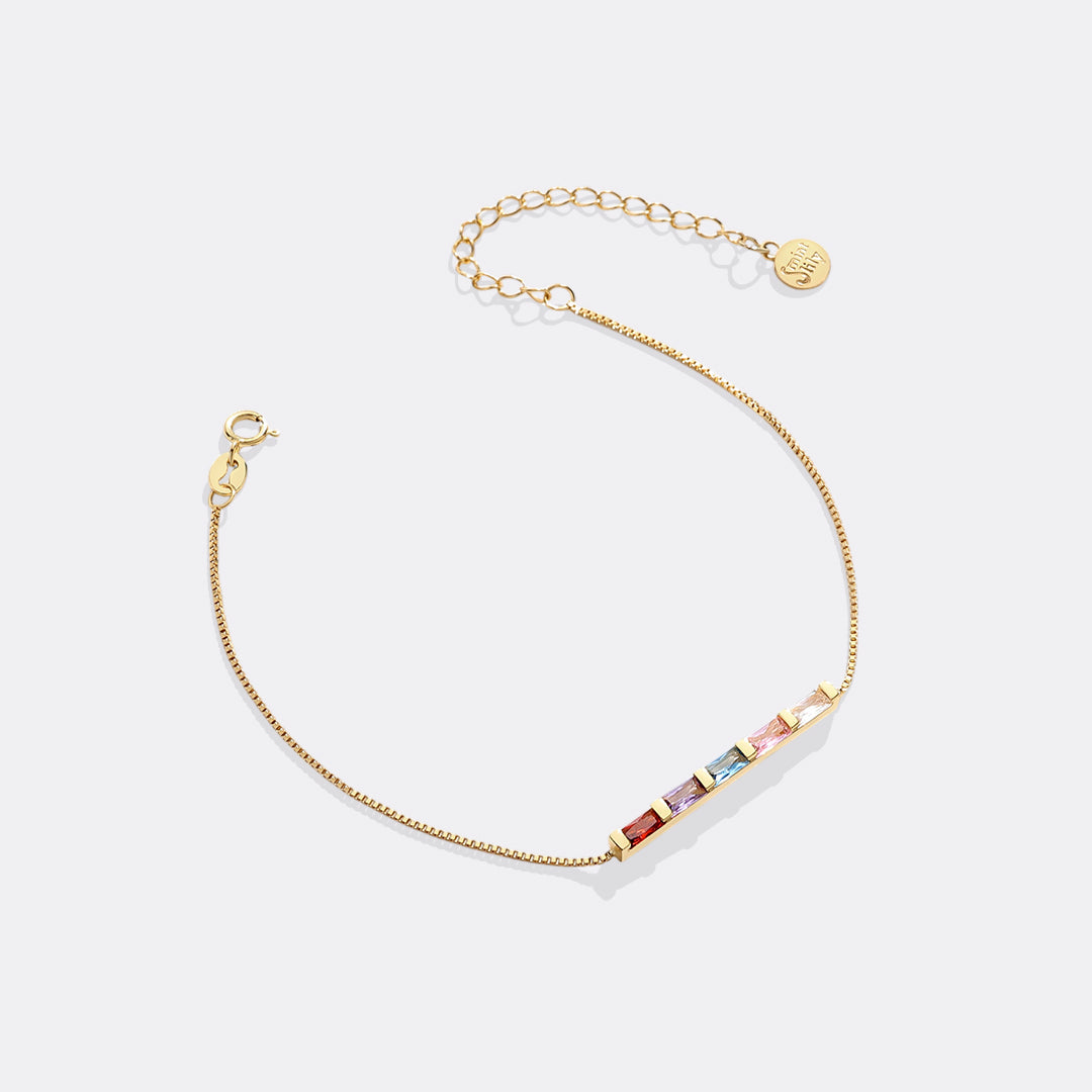 Celeste Baguette Birthstone Bracelet