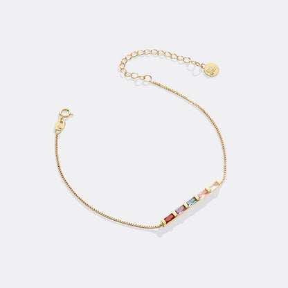 Celeste Baguette Birthstone Bracelet