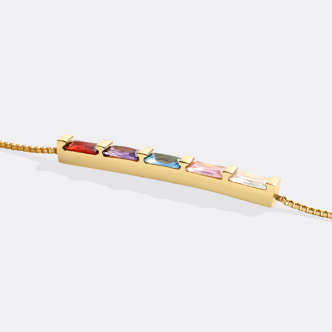 Celeste Baguette Birthstone Bracelet