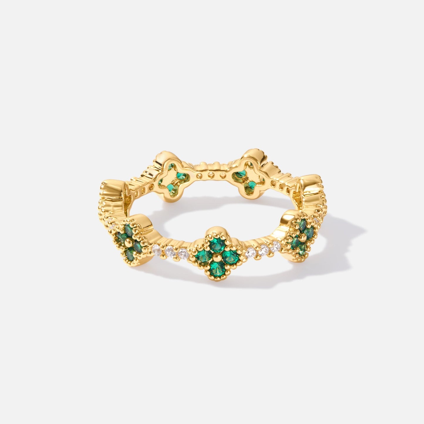 Emerald Clover Ring – FIORENE