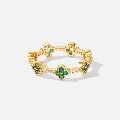 Emerald Clover Ring – FIORENE