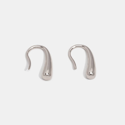 Silver-Tone Sculptural Drop Earrings – FIORENE