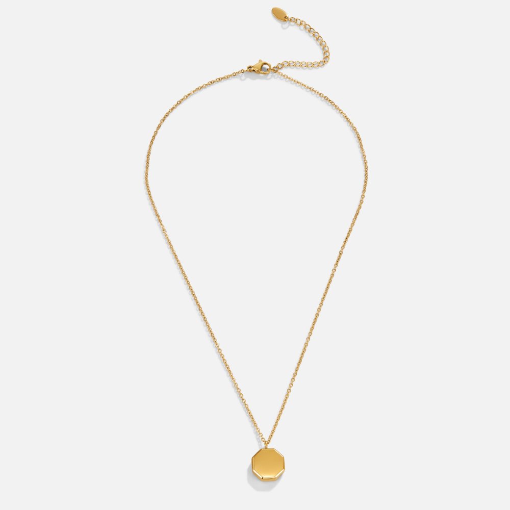 Luminous Geometric Disc Necklace – FIORENE