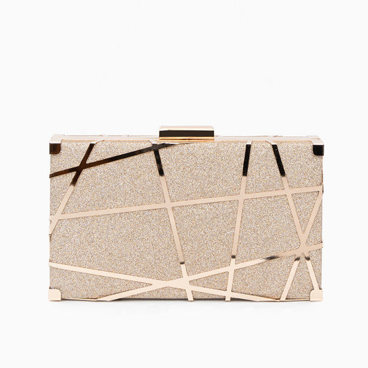 Aurum Geometric Glimmer Clutch – FIORENE