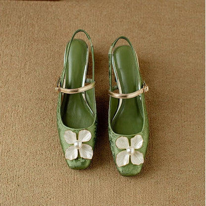 Camellia Slingback Pumps