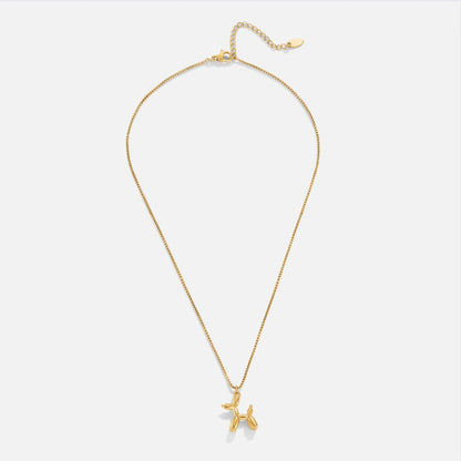 Gilded Balloon Dog Necklace – FIORENE