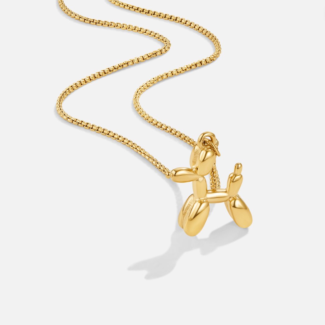 Gilded Balloon Dog Necklace – FIORENE