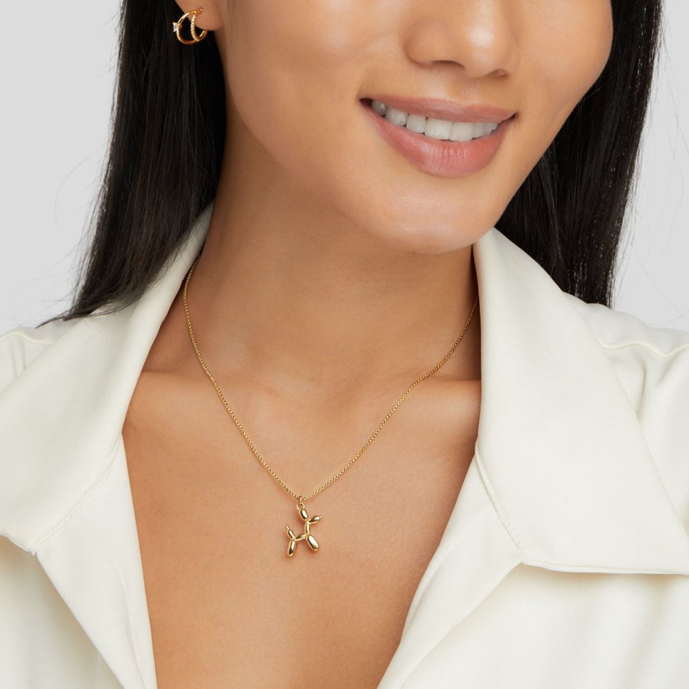 Gilded Balloon Dog Necklace – FIORENE
