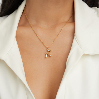 Gilded Balloon Dog Necklace – FIORENE
