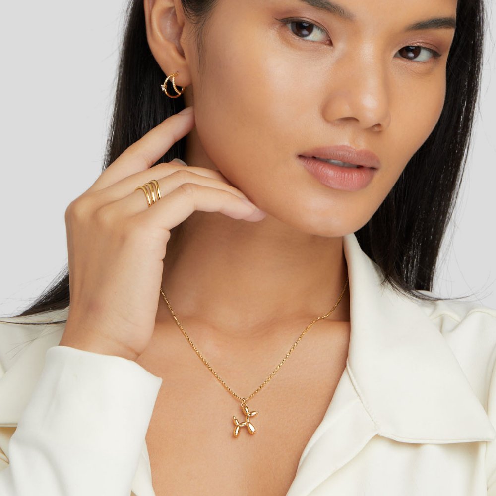 Gilded Balloon Dog Necklace – FIORENE