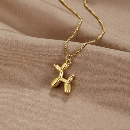 Gilded Balloon Dog Necklace – FIORENE
