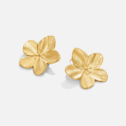 Luminous Textured Bloom Earrings – FIORENE
