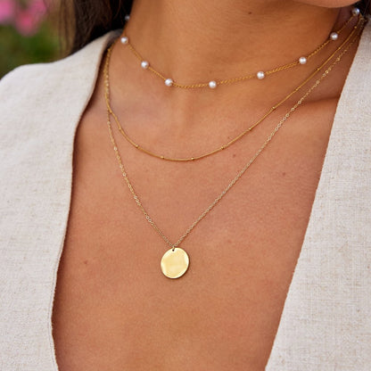 Golden Disc Essence Necklace – FIORENE