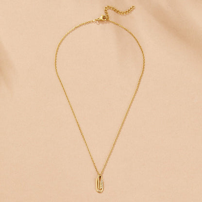 Sparkling Paperclip Link Necklace – FIORENE