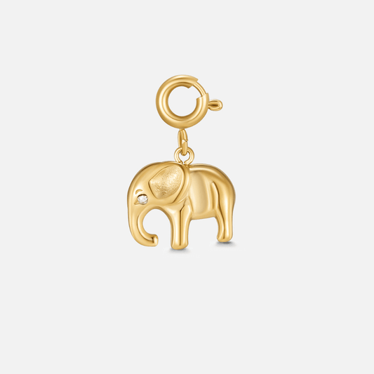 Golden Elephant Charm – FIORENE