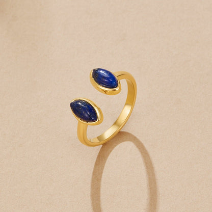 Deep Azure Marquise Ring – FIORENE