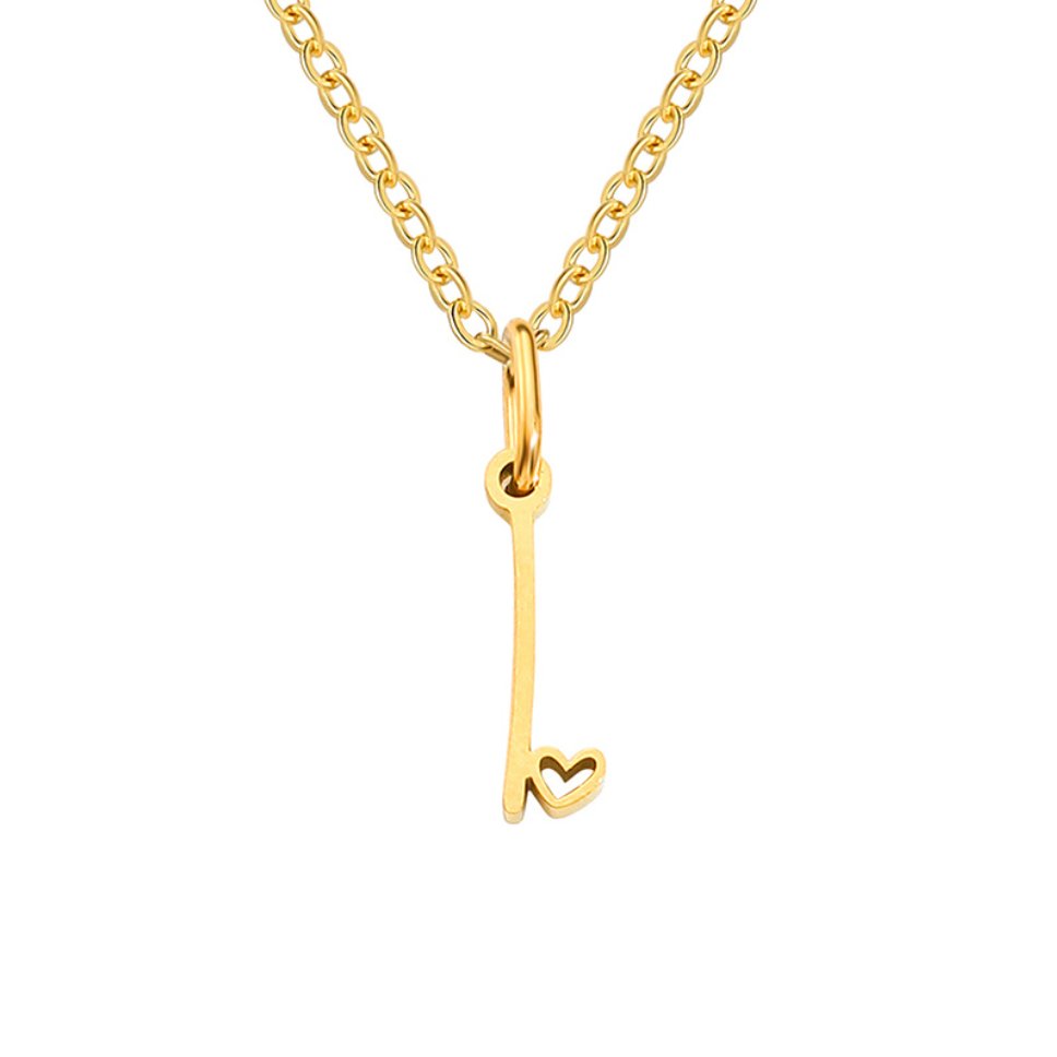 Gilded Cursive Initial Necklace – FIORENE