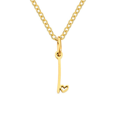Gilded Cursive Initial Necklace – FIORENE