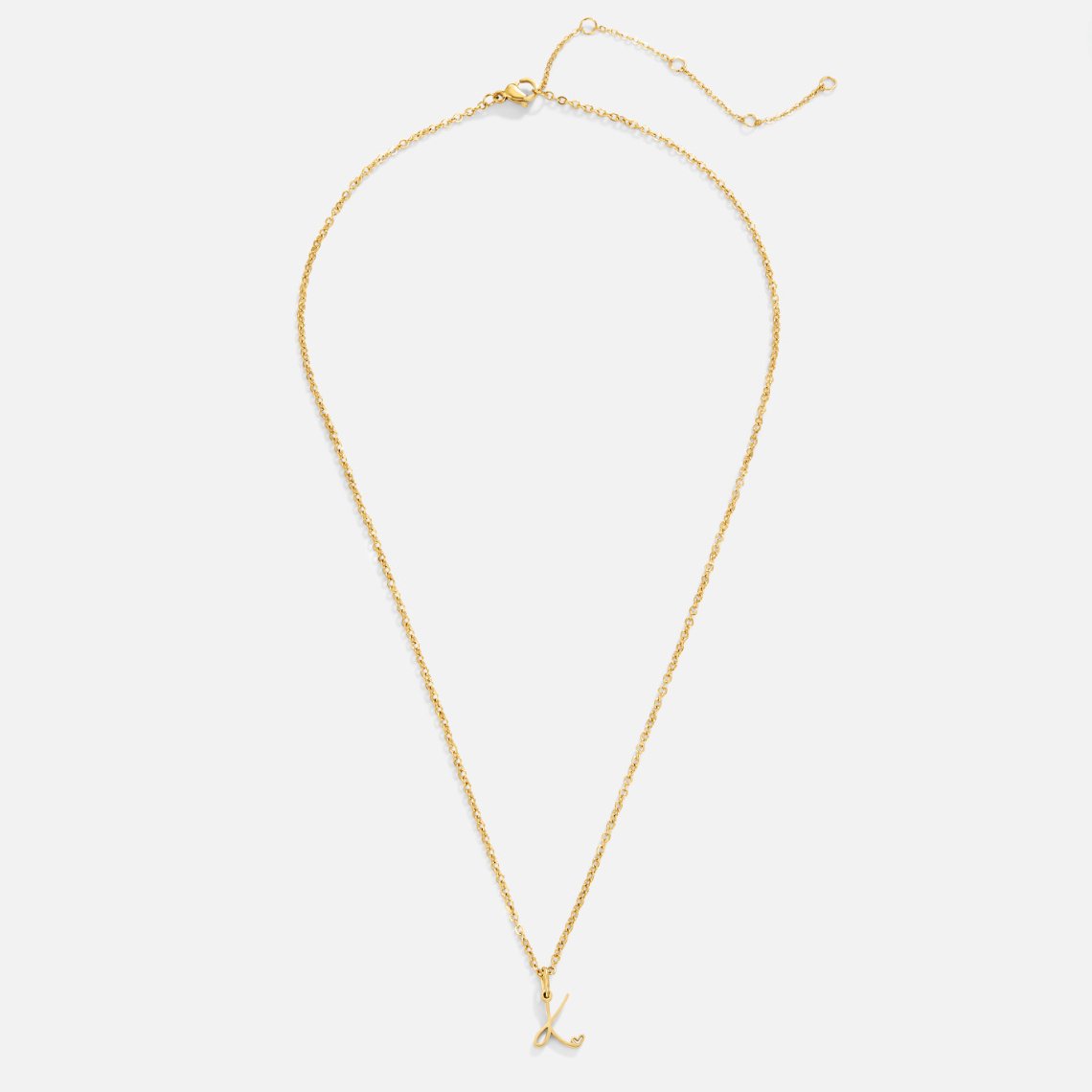 Gilded Cursive Initial Necklace – FIORENE