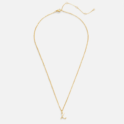 Gilded Cursive Initial Necklace – FIORENE