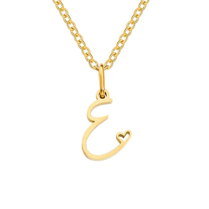 Gilded Cursive Initial Necklace – FIORENE