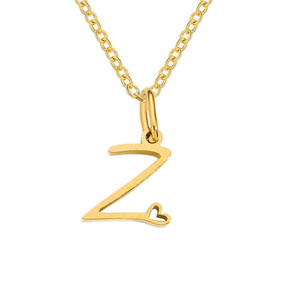Gilded Cursive Initial Necklace – FIORENE
