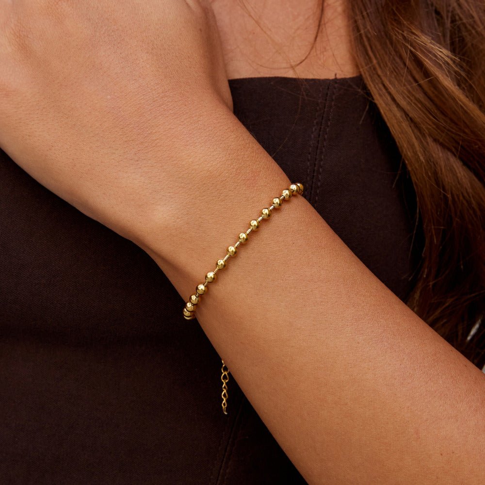 Gilded Orb Strand Bracelet – FIORENE