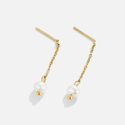 Pendulum Pearl Drop Earring – FIORENE