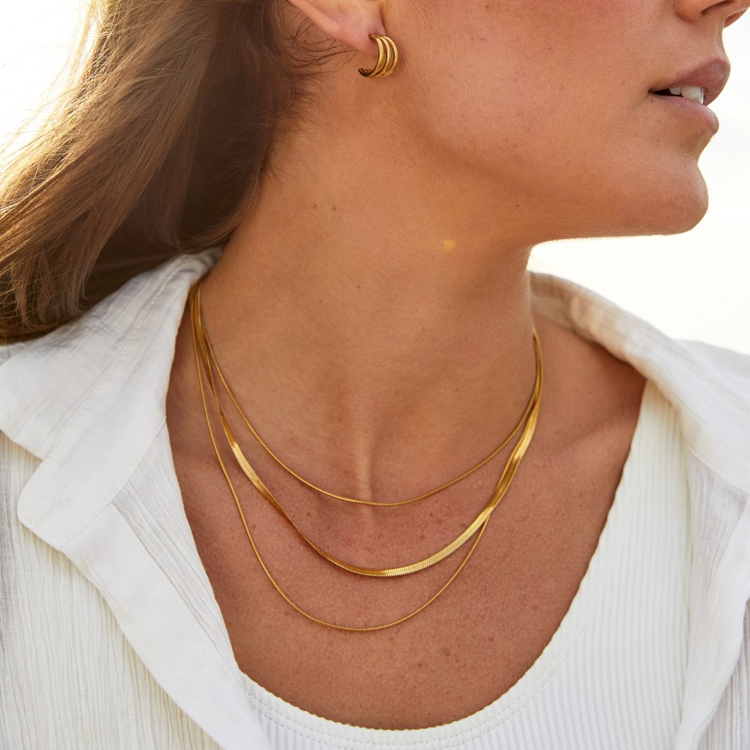 Minimalist Shimmering Tiered Necklace – FIORENE