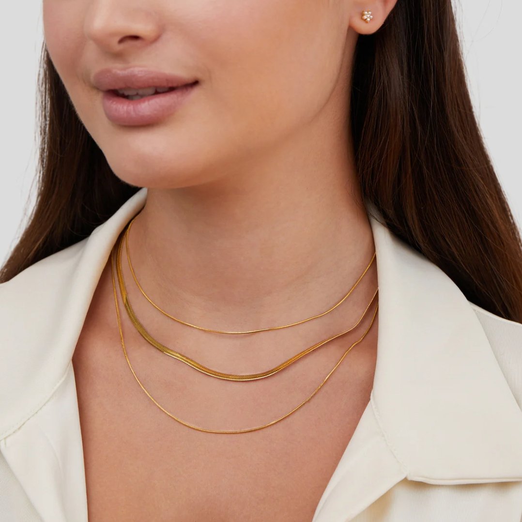 Minimalist Shimmering Tiered Necklace – FIORENE