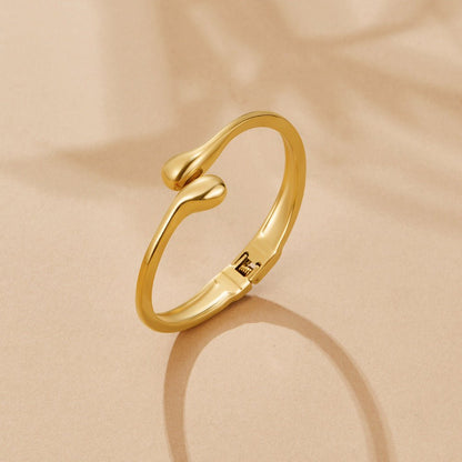 Gilded Drop Bypass Ring – FIORENE