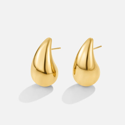 Iconic Golden Minimalist Dewdrop Earrings – FIORENE