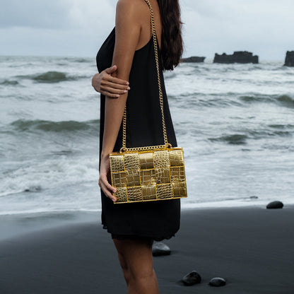 Golden Mosaic Crossbody Bag – FIORENE