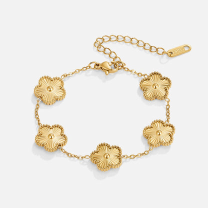 Petal Fluted Gold Bracelet – FIORENE