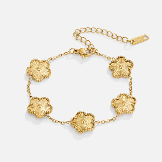 Petal Fluted Gold Bracelet – FIORENE