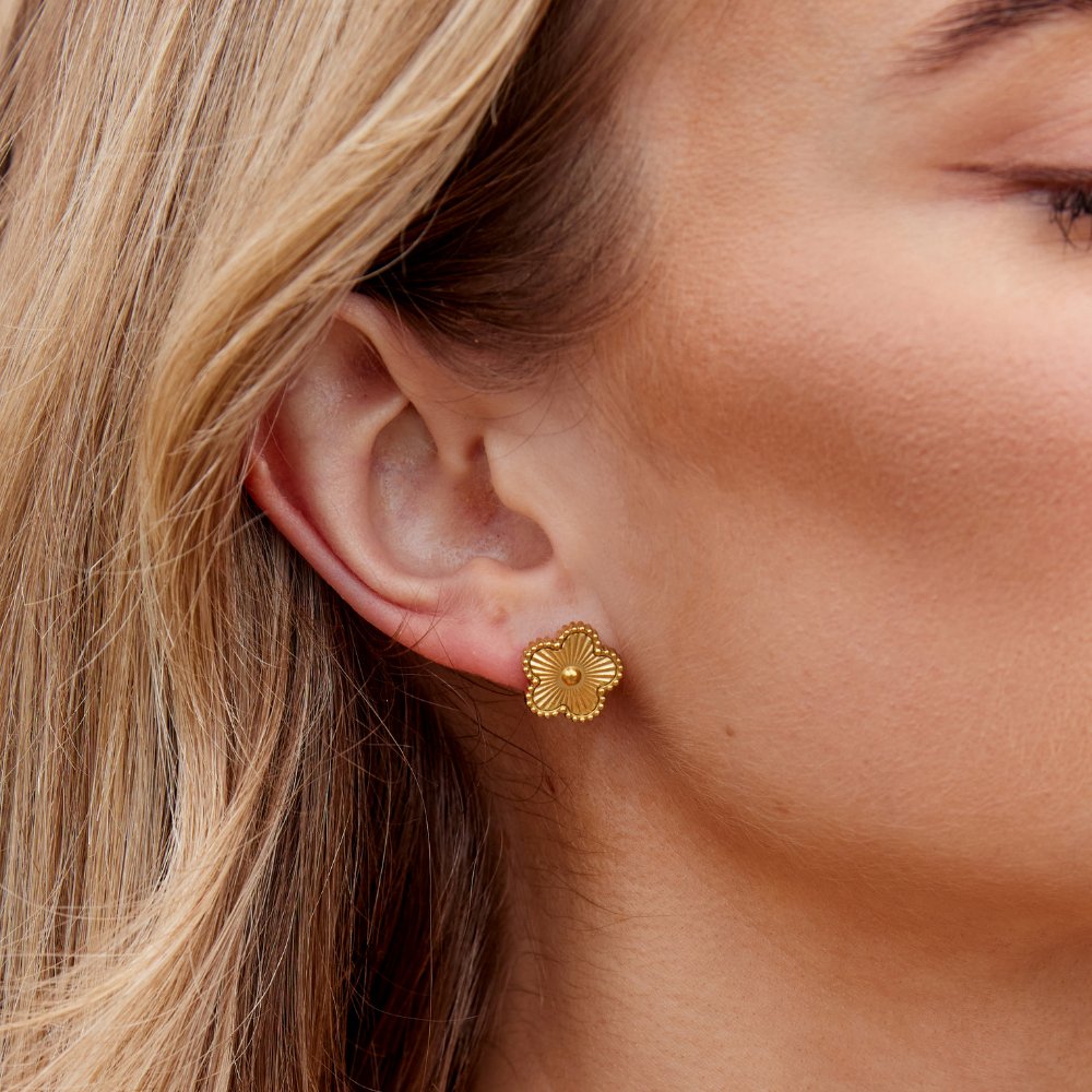 Stellar Polished Lucky Clover Earrings – FIORENE