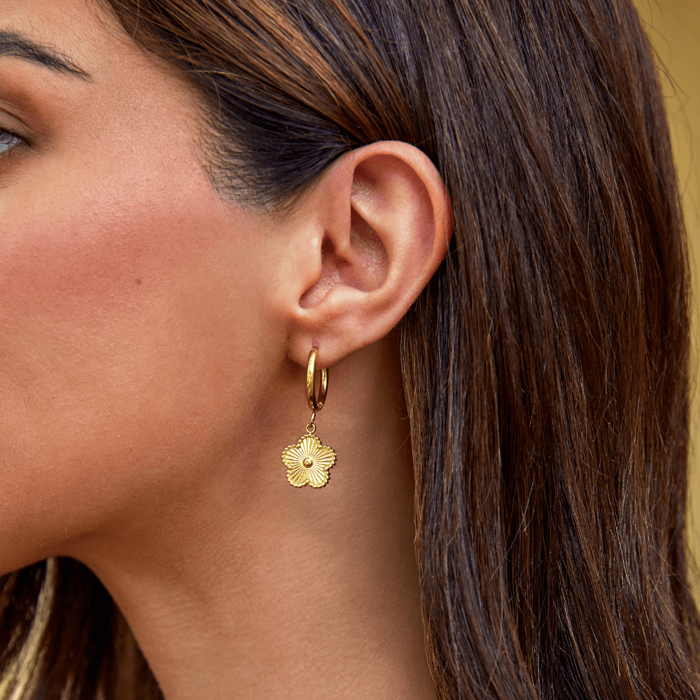 Luminous Floral Drop Earrings – FIORENE