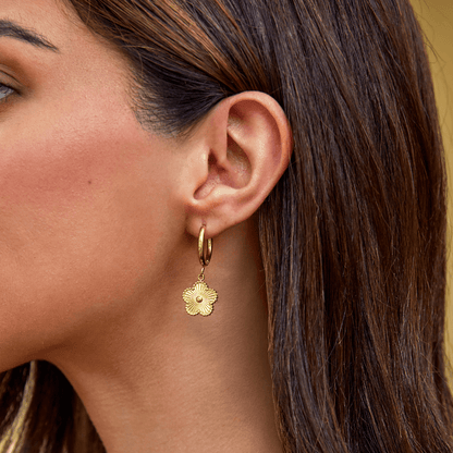 Luminous Floral Drop Earrings – FIORENE