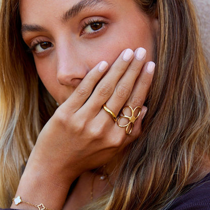 Golden Sunflower Ring – FIORENE