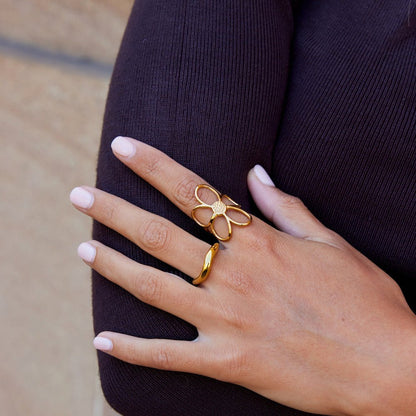 Golden Sunflower Ring – FIORENE