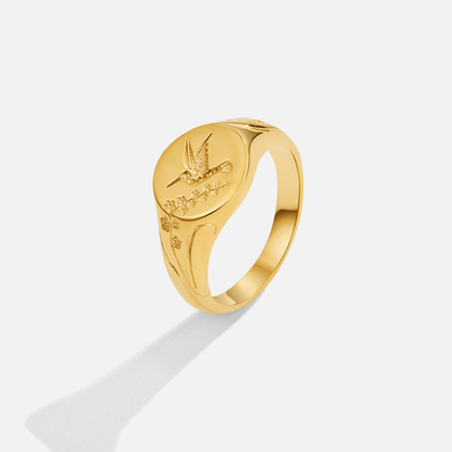 Lustrous Flora Bird Ring – FIORENE